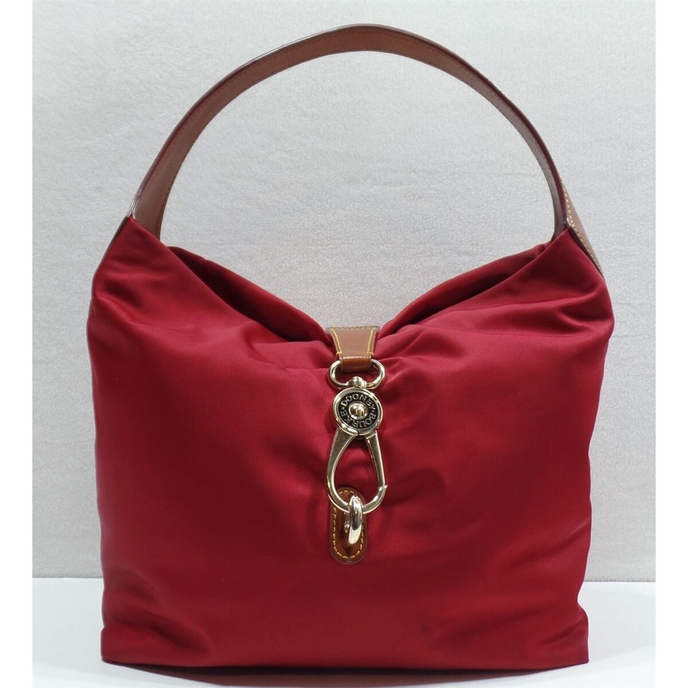 Red Nylon Dooney & Bourke turn lock bag